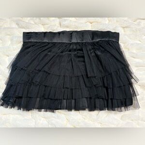 Sexy Vintage Black Tiered Skirt